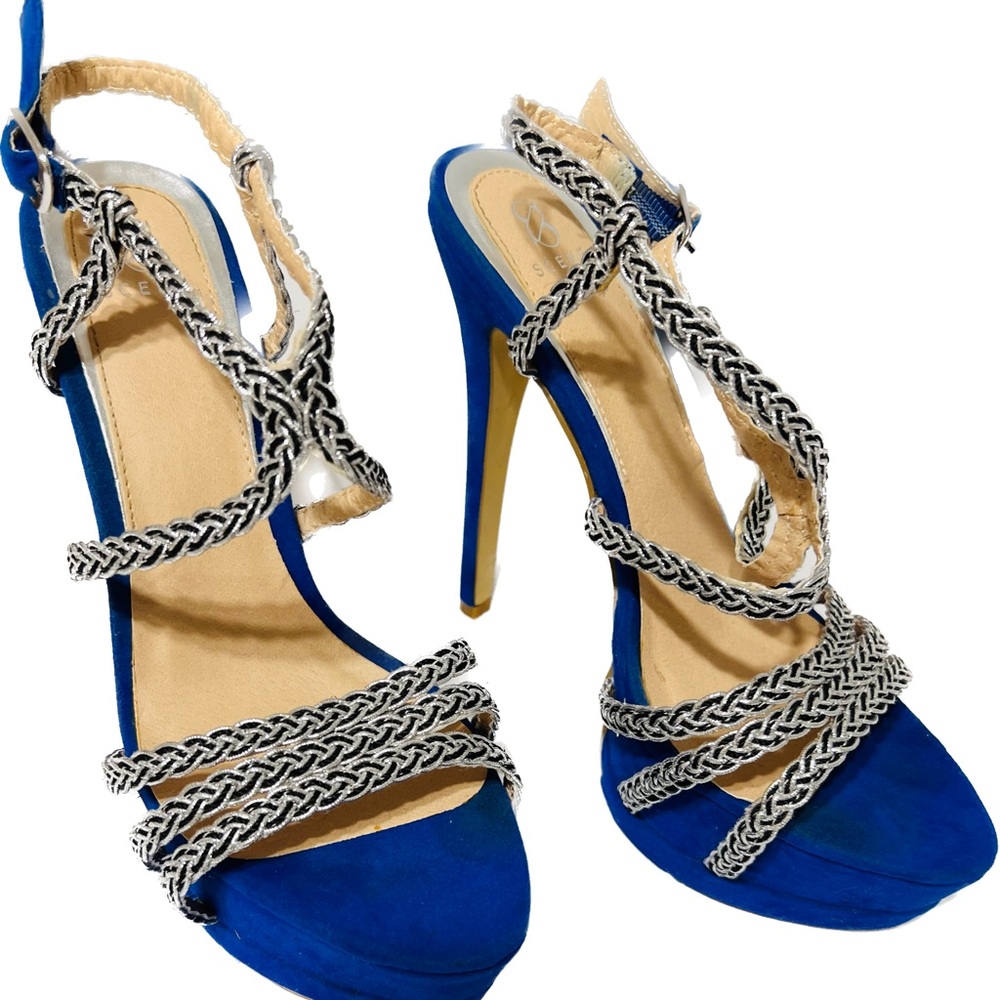 Scene suede blue stilettos